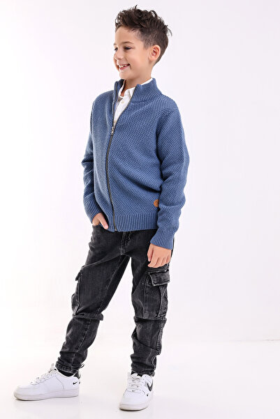 Matte MONACO BOY INDIGO KNITWEAR CARDIGAN