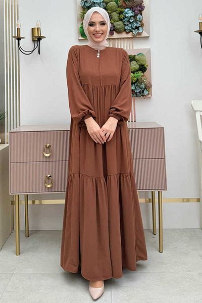 Bym Fashion Φόρεμα βολάν BYM1 Μαύρισμα