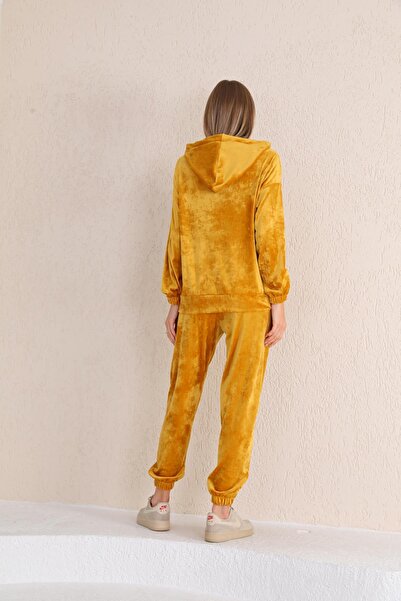 WestBound Kadın SARI Soft Kadife Eşofman Takım