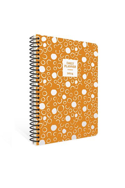 Gıpta 2024 409-DSK Solid 17x24 Твърда корица Daily Cream Agenda Orange