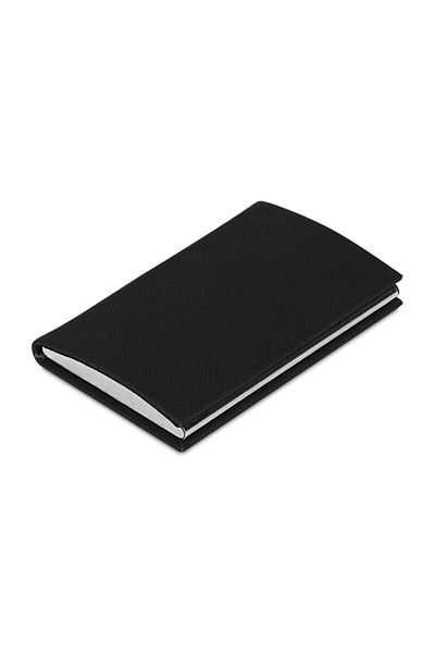 SEDEF SİLVER High Quality Faux Leather, Velvet Inner Lining Business Card Holder Wallet Card Holder with Metal Magnet Cover
