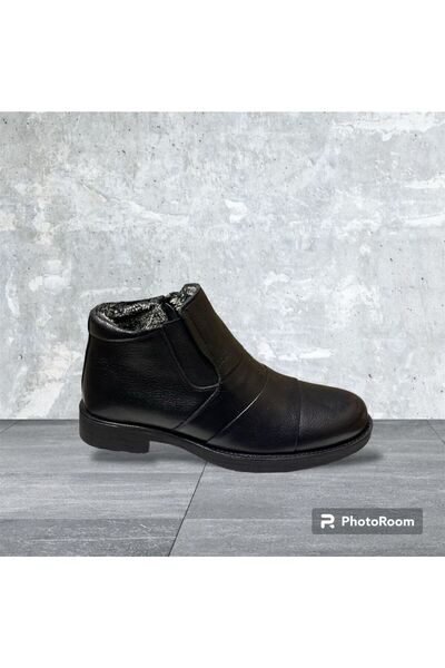 Brs LEATHER FULL RUBBER SOLE WOOL BOOTS