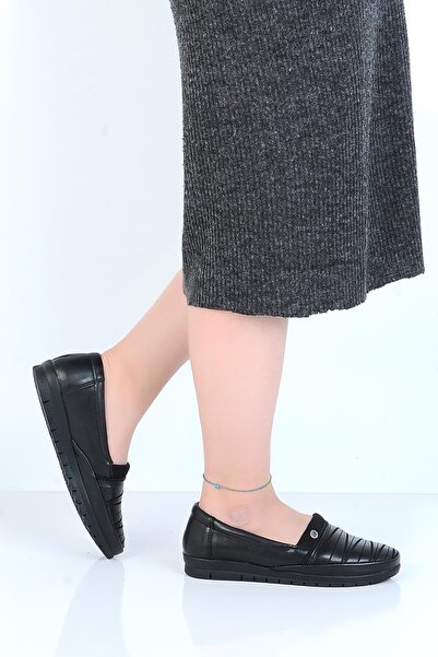 Ayakcenter K45 Γυναικεία φλατ παπούτσια μπαλαρίνας από γνήσιο δέρμα