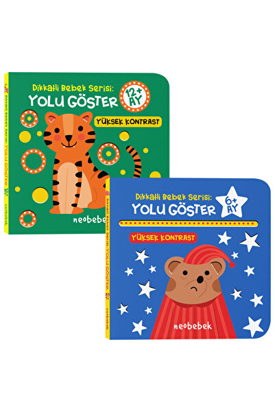 Neobebek Dikkatli Bebek Yüksek Kontrastlı Oyuklu Kitap Seti (2 Kitap)