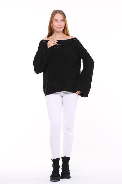 MA ananas Γυναικεία πλεκτή μπλούζα διάτρητη