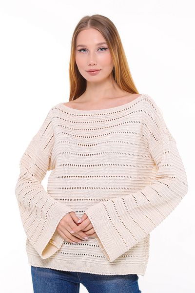 MA ananas Women's Openwork Knitted Blouse