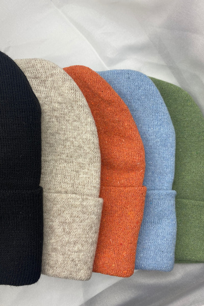 KISCHE Unisex Απλό Βασικό Πολύχρωμο Μπερέ Εγχώριας Παραγωγής 5 τεμαχίων