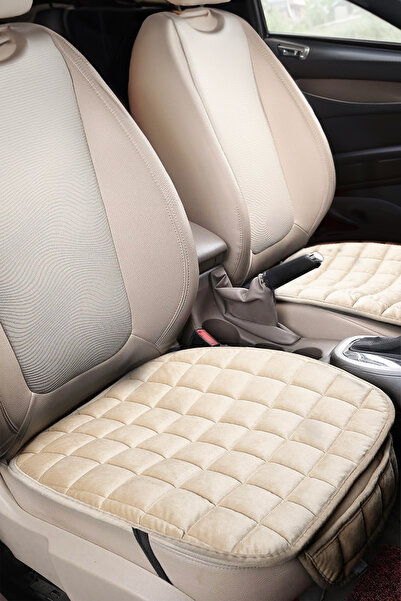 TORPEDO وسادة مقعد السيارة الطبية المضادة للتعرق مع جيوب - قطعة واحدة - بيج