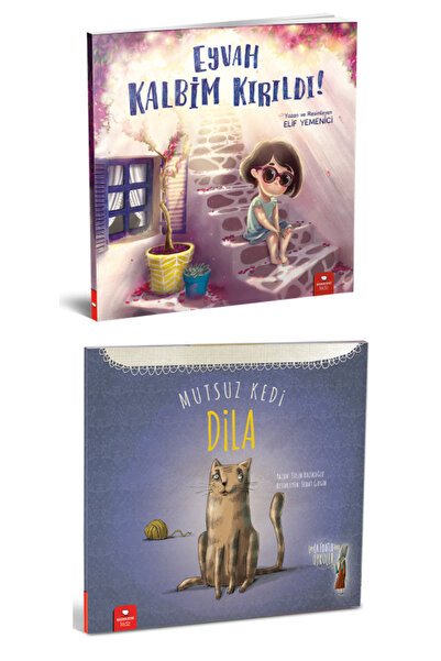 Redhouse Kidz Yayınları Eyvah Kalbim Kırıldı - Mutsuz Kedi Dila Set (2 Kitap)