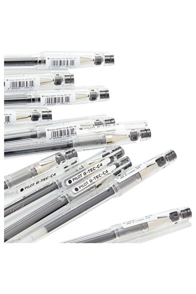 Pilot PİLOT KALEM G-TEC C4 0,4 MM İNCE JEL TÜKENMEZ KALEM SİYAH 12'Lİ