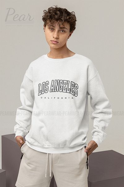 Pear Wear Ανδρικό φούτερ με στάμπα Los Angeles με 3 κλωστές