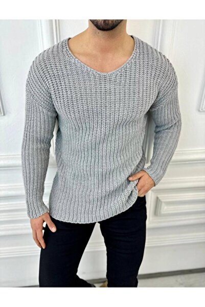 elkumoda سترة تريكو كبيرة الحجم فضفاضة