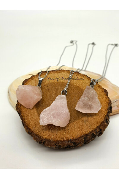 NBS Beautiful Naturel Stones Pembe Kuvars Ham ( 1 Adet ) ( Aşk Mutluluk ) Ger...