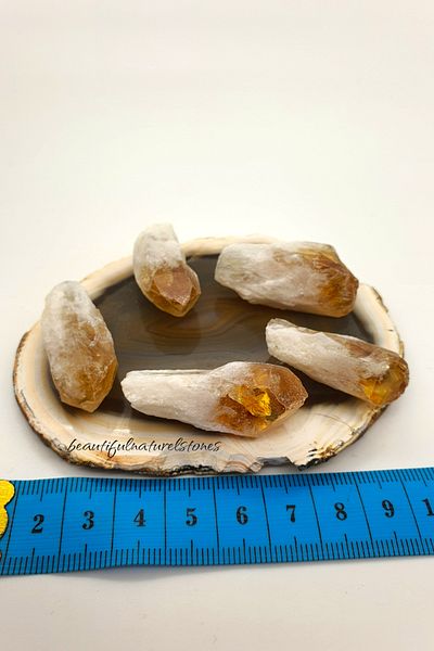 NBS Beautiful Naturel Stones Citrine ( Money, Blessings, Abundance ) (1 Piece) Raw Piece Medium Size