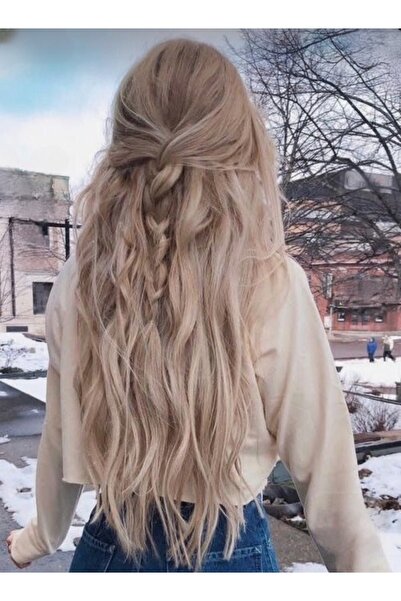 AKOLİFE Set de păr ondulat cu spumă de balcon - rezistent la căldură (HALF MOON 2 SIDE CLIP CLIP)