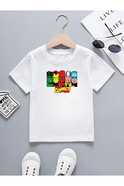 BENROMA 1 tricou este un cadou pentru achiziții de 6 și mai sus în coș - Tricou pentru copii imprimat cu personaje de film