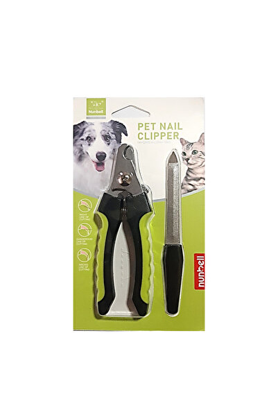 Nunbell Kedi ve Köpekler İçin Tırnak Makası + Törpü 16 cm Yeşil