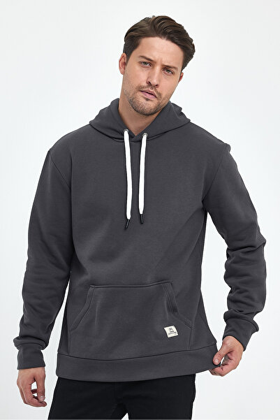 PELİTİSS Μακρυμάνικο με κουκούλα Kangaroo Pocket Sweat 3 Thread Άνετη εφαρμογή