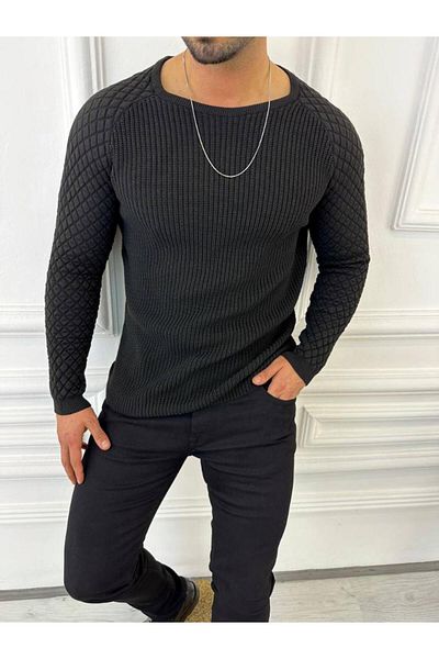 elkumoda Sweater Knitted Non-Pilling Natural Cotton Knitwear Sweater
