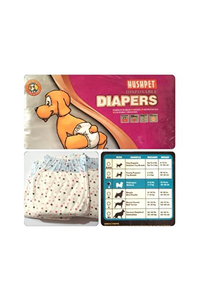 Hushpet Diapers Hushpet XS Irklar İçin Özel Çiş Bezi 12 Adet