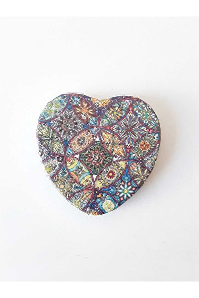 kapadokyahediyelik Şık Desenli, Taşlı, Çift Taraflı,Kalp Şekilli İnce (7,50 c...