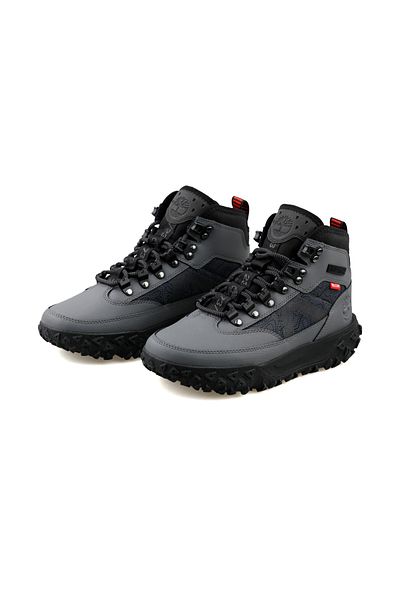 Grey and black timberland boots hotsell