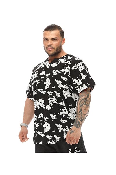 BGSM Tricou pentru bărbați Gym Rag Top - Tricou supradimensionat cu imprimeu ...