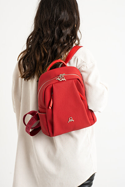 MEGA ÇANTA MEGA POLO CLUB OF COLORS Rucsac de damă Siyan cu 7 compartimente d...