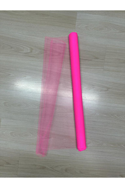 ELITETIME 9 Metre Grek Tül Süs Tülü Kapı Süsü Bebek Nikah Şekeri Fosfor Pembe