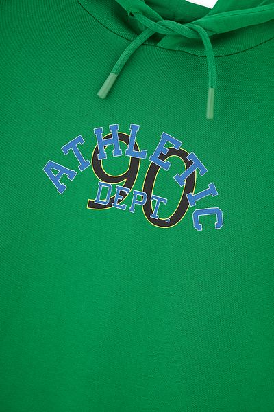 Dagi Hanorac unisex cu glugă verde imprimat cu slogan
