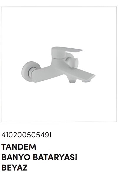 KALE White Dushome Tandem Bathroom Faucet
