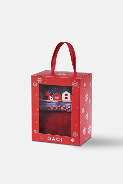 Dagi جوارب نسائية متعددة الألوان مكونة من قطعتين بنمط شجرة عيد الميلاد