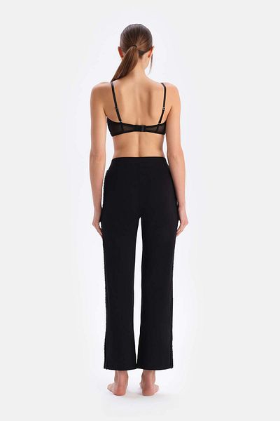 Dagi Schwarzes Bustier aus Spitze mit tiefem V-Ausschnitt