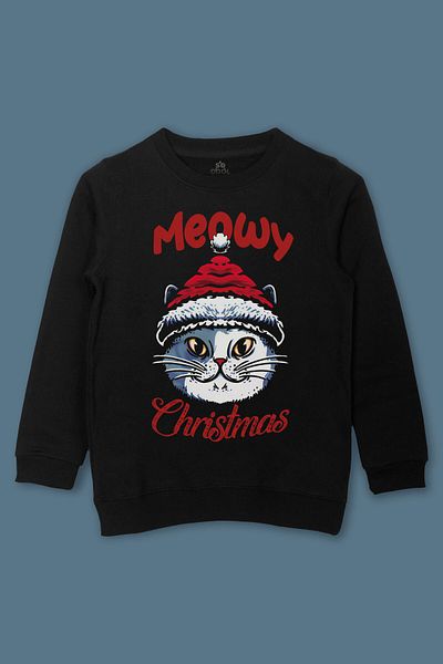 so cool Детски суичър с щампа Cat Cat Meow Коледа 2024 Коледа Нова година