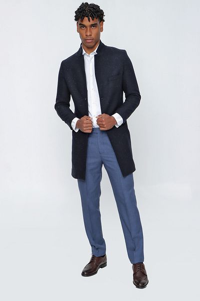 Dark blue coat for men 2025