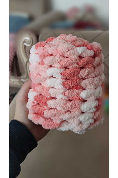 BODUR EMBROIDERY Eșarfă Puffy tricotată manual 150x17 cm Culorile preferate a...