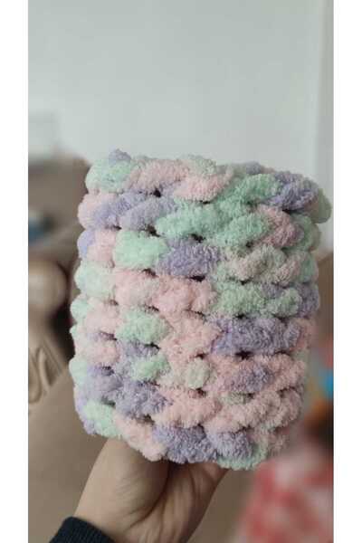 BODUR EMBROIDERY وشاح منتفخ 100% محبوك يدوياً 150*17 سم الألوان المفضلة للأطفال