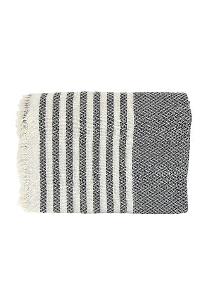 INTER Z Knitted Patterned Fringed Single Duvet Cover 170x220 Cm