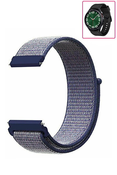 KRETON Samsung Galaxy Watch 6 Classic 43mm / 47mm Uyumlu Spor Kumaş Desenli C...