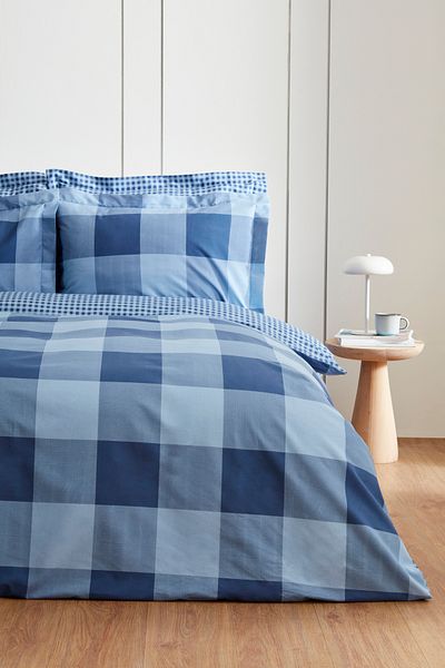 Sarah Anderson Комплект завивки York Single Duvet, цвят индиго