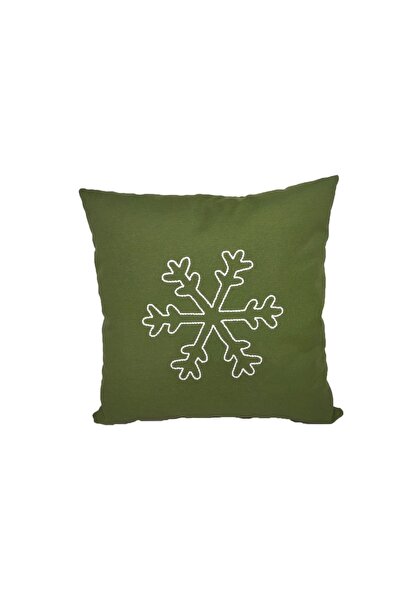 Angels' Collection غطاء وسادة مطرز بنقش ندفة الثلج 2 قطعة