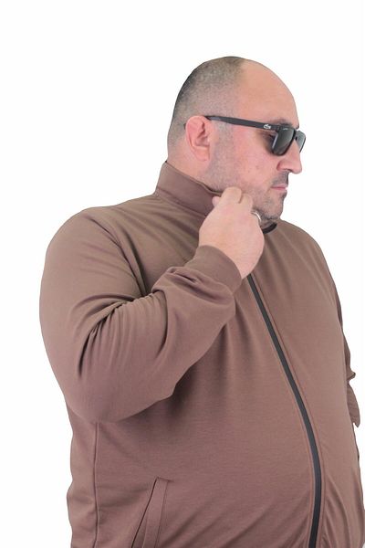 MocGrande Φούτερ με φερμουάρ Basic Seasonal Plus Size 22750 TABA