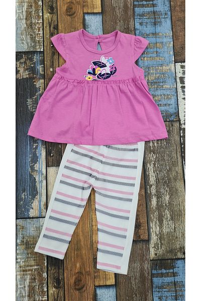 Esterella baby girl moon sleeve combed cotton tights suit / tulle detailed gathered baby girl suit