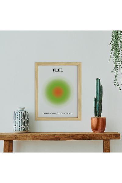Ayışığı Dizayn Aura Feel-Feeling Poster din lemn Set de pictură de perete cu un singur decor