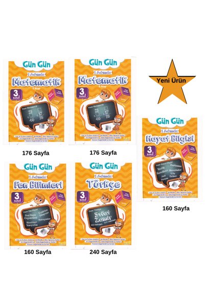 Bilgin Çocuk Yayınları Yeni Ürün 3. Sınıf Etkinlikli Matematik/Türkçe/Matemat...