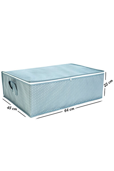 Ekici home textile 6 Adet Puanti desenli -çekyat Baza Tipi Hurc - Baza Altı Büyük Boy Saklama Hurcu 65 x 45 x 22 cm