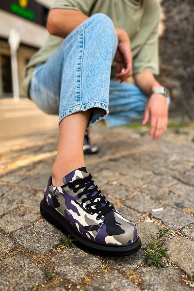 Chekich Ch252 St Men's Shoes - 305 Gray Camouflage