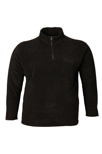 Büyük Beden Fermuarlı Dik Yk.Polar Sweat 98423 Siyah