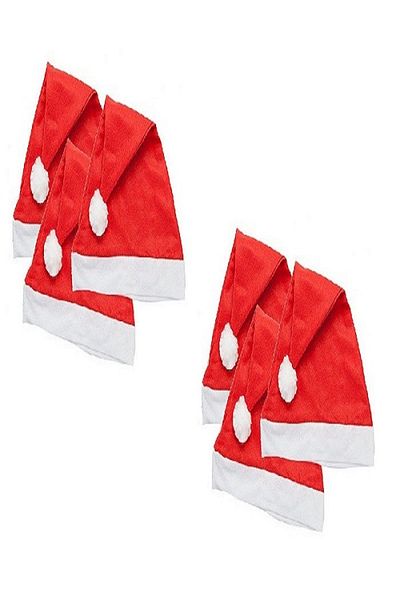 KOSTÜMCE Santa Claus Christmas Hat Fiber Adult 6Pcs