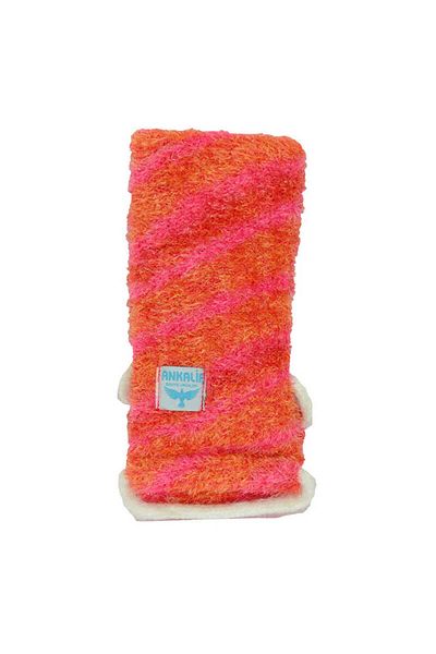 LokmanAVM String Back and Body Soft Bath Loofah Pink-Orange 56x10 Cm